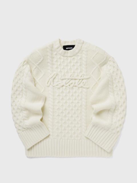 ROTATE KNIT CABLE CREWNECK