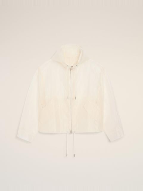 AMI Paris WHITE NYLON ZIPPED WINDBREAKER