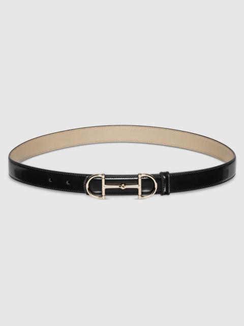 GUCCI Reversible thin belt with Horsebit