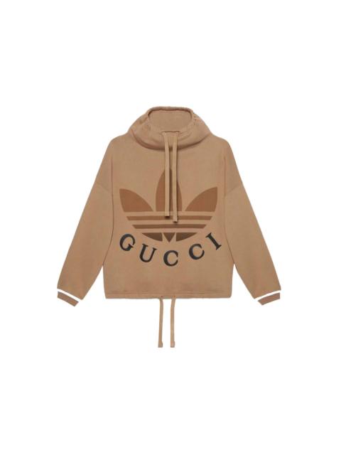 GUCCI Gucci x adidas Cotton Jersey Sweatshirt Dark Beige