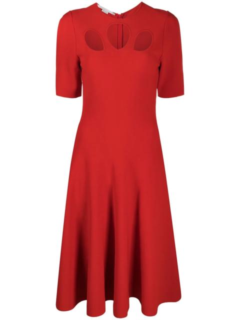 Stella McCartney 커트 아웃 디테일 미디 드레스