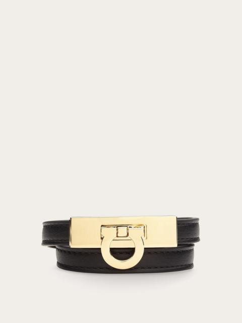 FERRAGAMO Gancini double twist bracelet - Mis 17