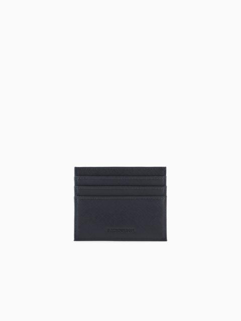 EMPORIO ARMANI ASV regenerated Saffiano and recycled nylon card holder