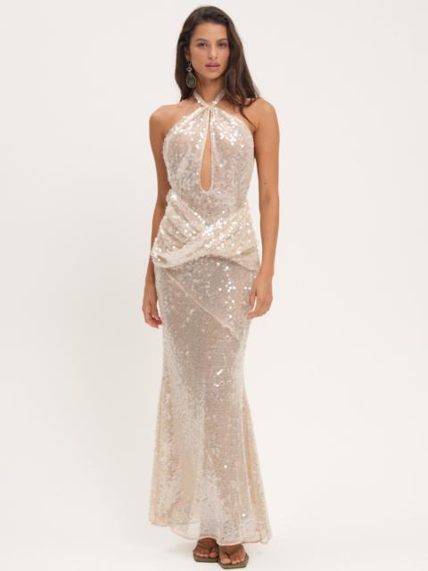For Love & Lemons Sydney Sequin Maxi Dress