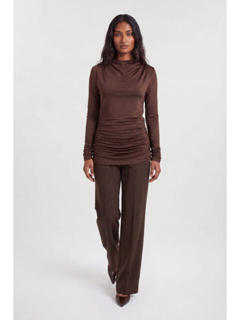 KAREN MILLEN Cowl Viscose Crepe Neck Sleeveless Top