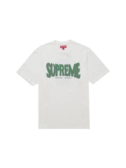 Supreme Flocked Washed S/S Top White