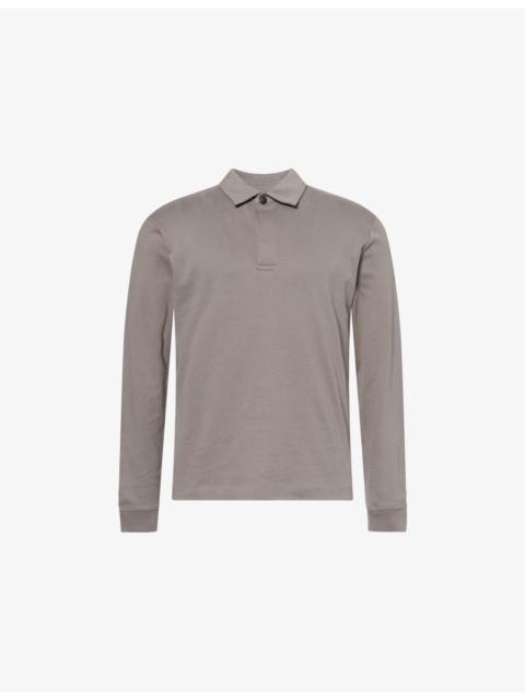 Sunspel Heavy Long-Sleeve Supima-Cotton Rugby Polo Shirt