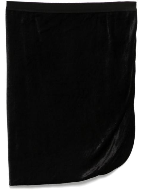 Rick Owens Lilies velvet draped skirt