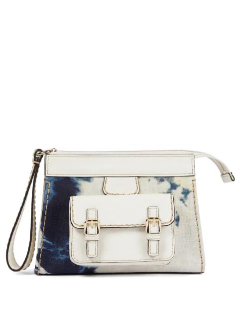 Chloé Edith tie-dye linen clutch