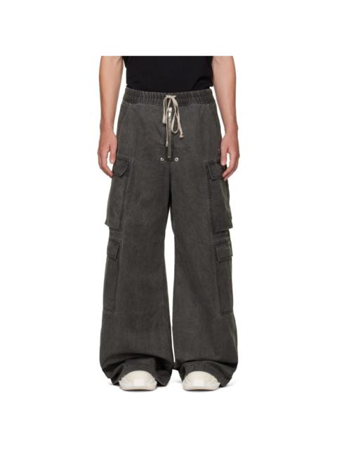 Rick Owens DRKSHDW Gray Tower Double Cargo Jumbo Belas Pants
