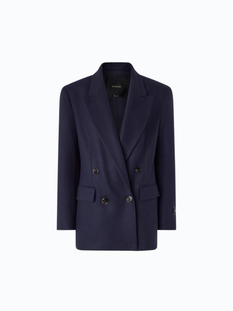 PINKO DOUBLE-BREASTED JERSEY FLANNEL BLAZER
