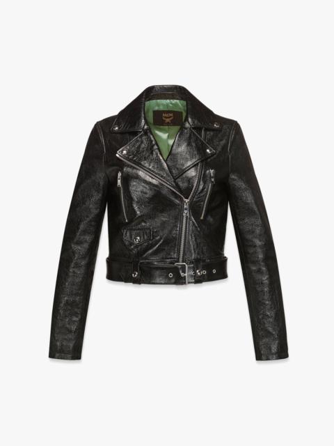 MCM MCMotor Cropped Biker Jacket in Lamb Leather