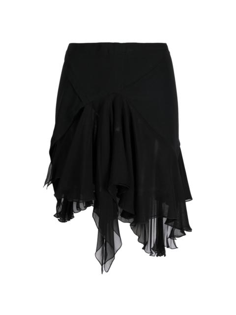 VERSACE asymmetric pleated skirt