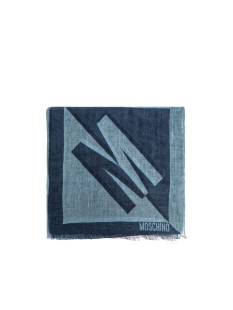 Moschino logo-print scarf