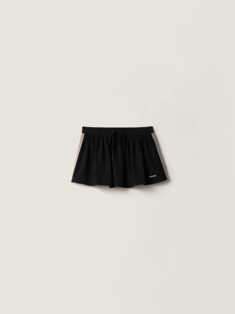 Miu Miu Technical silk miniskirt