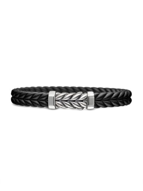 DAVID YURMAN Men's Chevron Bracelet in Brown Rubber - Black