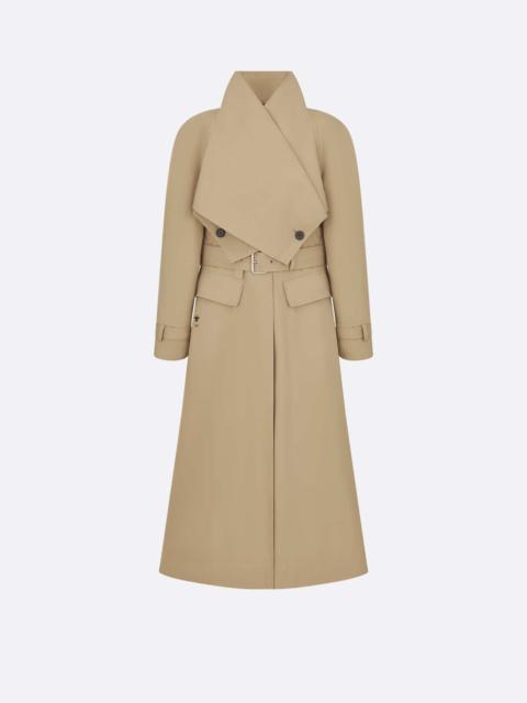 Dior Belted Trench Coat with Criss Cross Collar