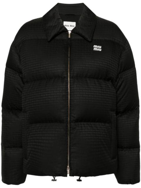 logo-appliqué puffer jacket