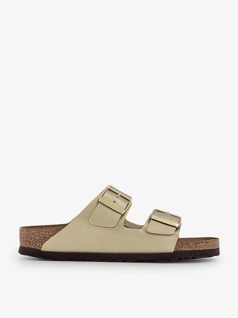 Arizona two-strap metallic faux-leather sandals