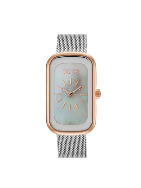 TOUS Analog Watch with mother-of-pearl face and two-tone steel bracelet T-Band Club