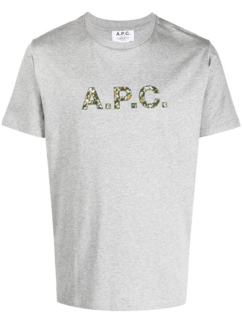 A.P.C. logo-print cotton T-shirt