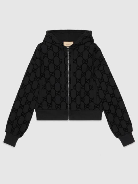 GUCCI GG brushed cotton hooded sweatshirt