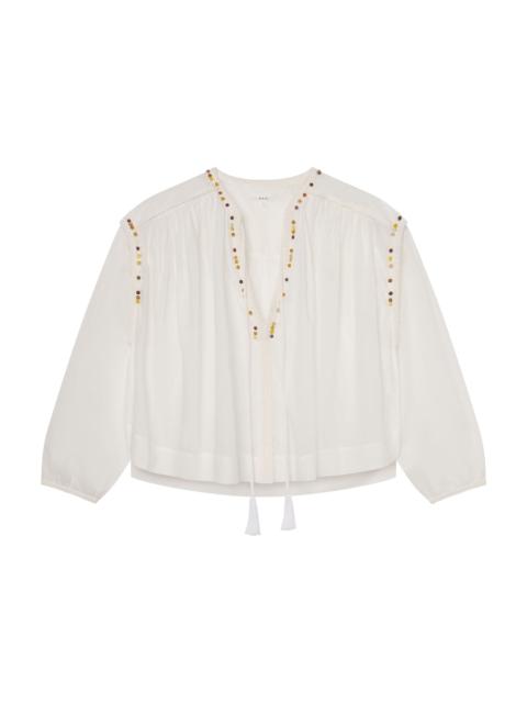 A.L.C. Jodie Embellished Cotton Top