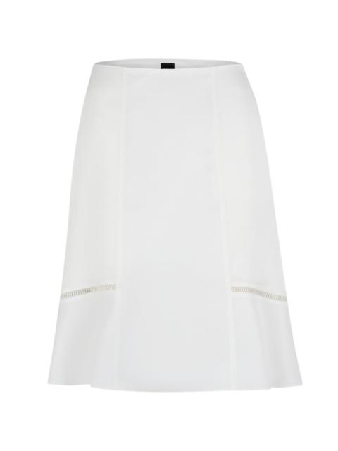 BOSS A-LINE SKIRT WITH LADDER-LACE TRIMS