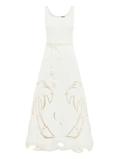 LEO LIN Serafina appliqué maxi dress