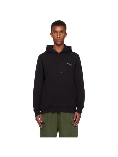 Carhartt WIP Black Script Embroidery Hoodie