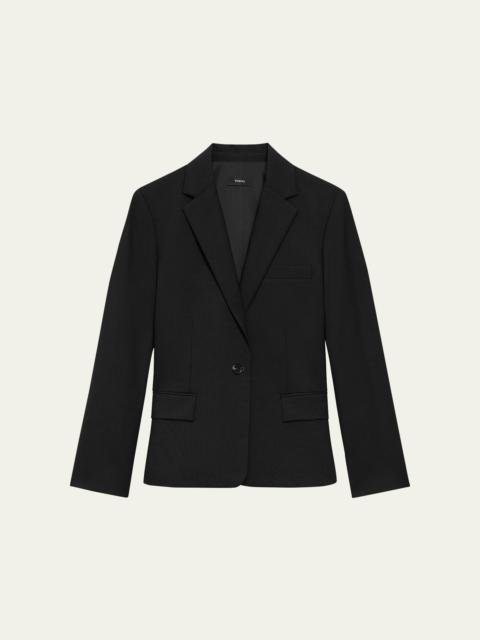 Traceable Wool Slim Blazer Jacket