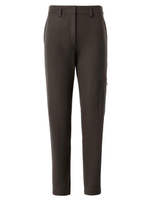 AKRIS Women's Milla Wool Cargo Pants - Bark
