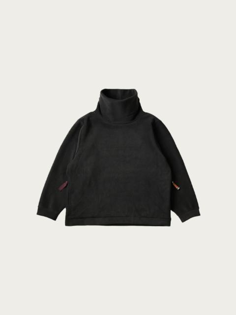 Kapital Reverse Fleece BIG High Neck SWT - Black