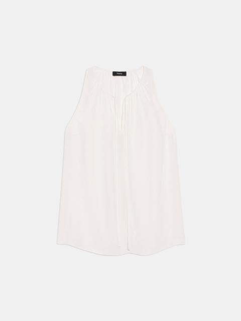 Theory Sleeveless Tie-Neck Top in Viscose