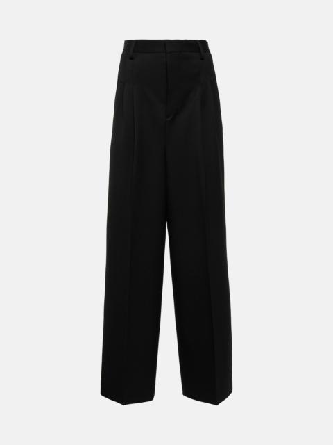AMI Paris High-rise wool wide-leg pants