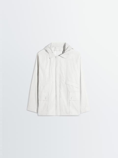 Lemaire RAIN JACKET WITH DETACHABLE HOOD IN COATED TECHNICAL LINEN
