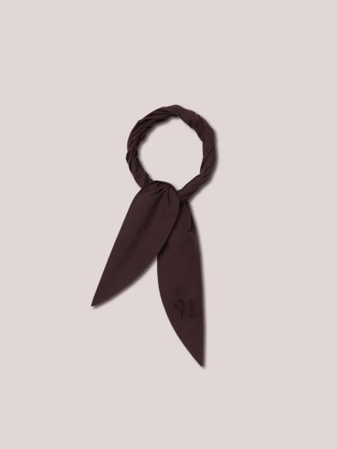 Nanushka TRI - Heavy poplin bow hair tie - Brown