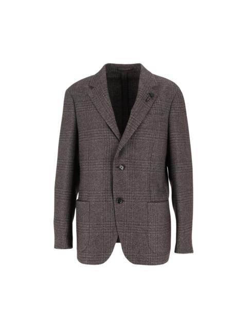 LARDINI Roma Prince of Wales check-pattern blazer