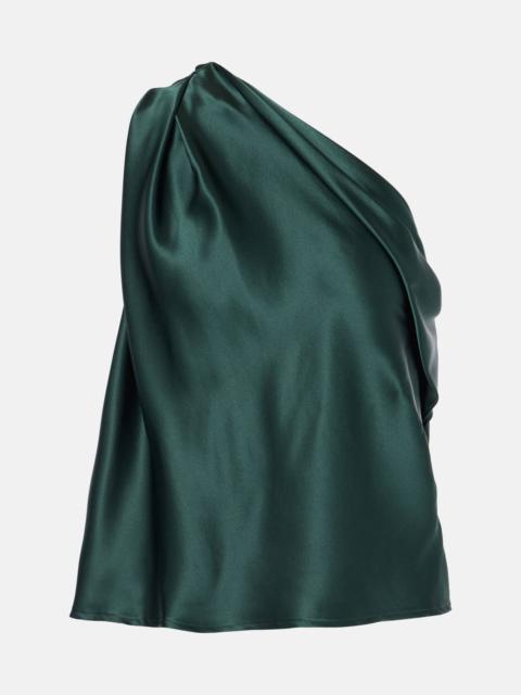 THE SEI Silk one-shoulder top