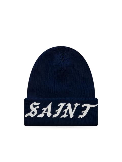 SAINT M×××××× logo-patch knit beanie hat