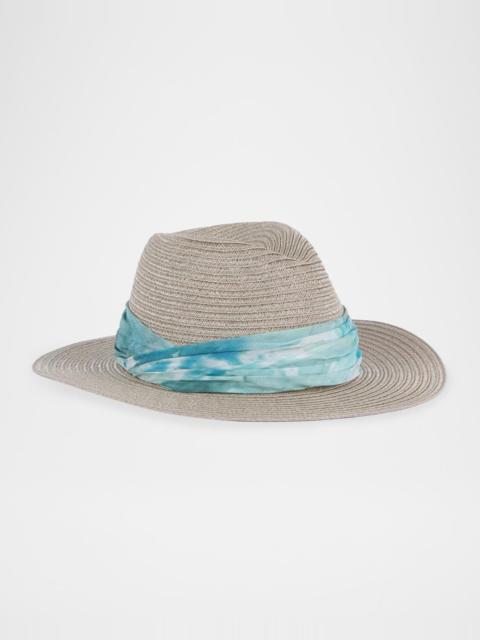 EUGENIA KIM Courtney Sash Woven Packable Fedora