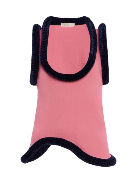 Marigot Velvet-Trimmed Knit Top pink