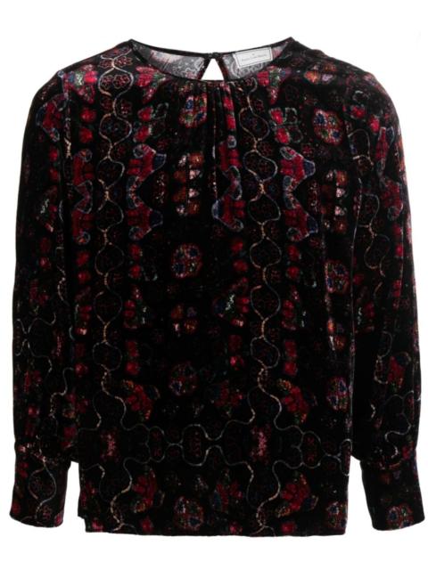Pierre-Louis Mascia velour paisley-print blouse
