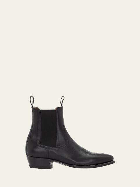 Ralph Lauren Men's Leather Western Chelsea Boots