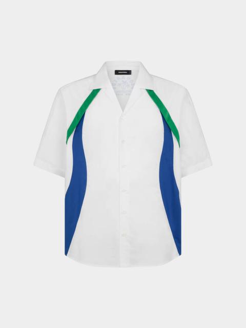 SPORTY WAVES NOTCH COLLAR SHIRT