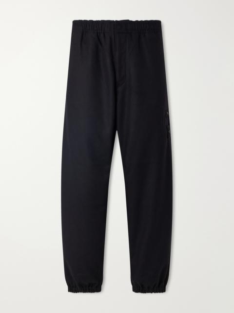 Stone Island STONE ISLAND GHOST Tapered Wool and Nylon-Blend Flannel Drawstring Trousers