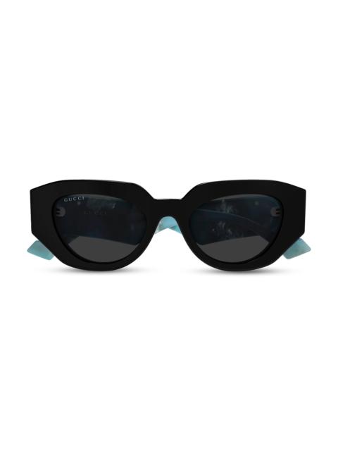 GUCCI Women's Gucci Generation 51MM Geometric Sunglasses - Blue Grey Black
