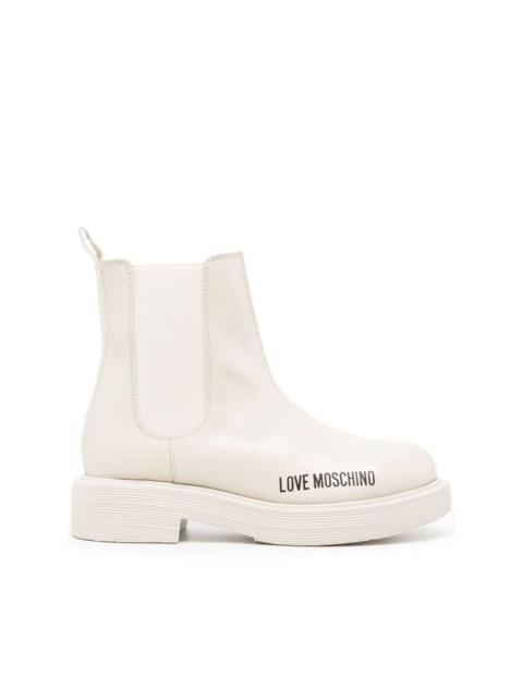 Moschino side logo-print detail boots