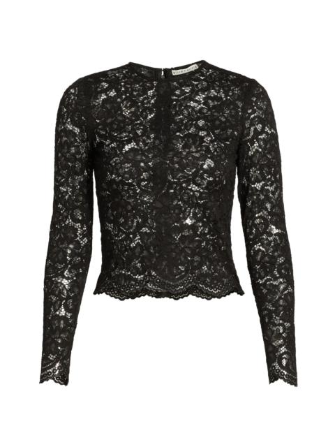 Alice + Olivia Women's Delaina Lace Top - Black