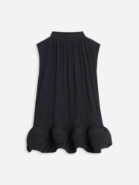 SLEEVELESS JACQUARD CHARMEUSE TOP